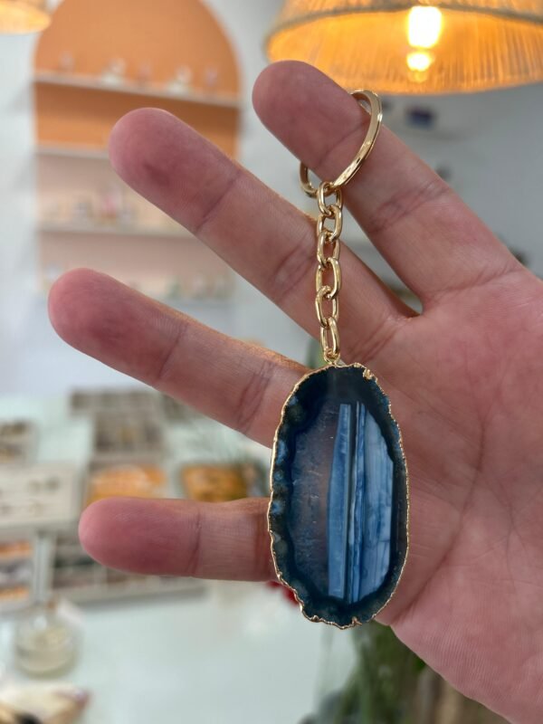 Chaveiro Chapa Ágata Azul